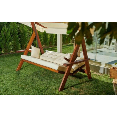 Качели Lyon с бежевыми подушками