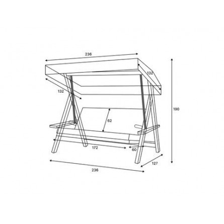Качели Lyon с бежевыми подушками