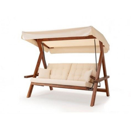 Качели Lyon с бежевыми подушками