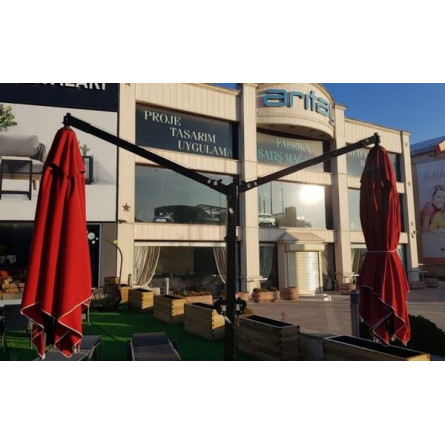 Зонт MISTRAL 300 квадратный (база в комплекте) белый