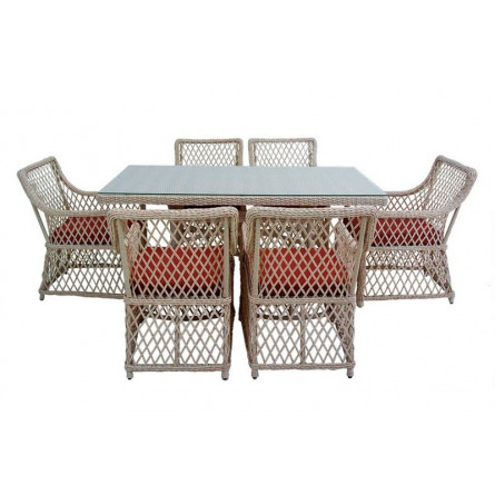 Комплект мебели MOKKA VILLA ROSA (стол обеденный прямоугольный