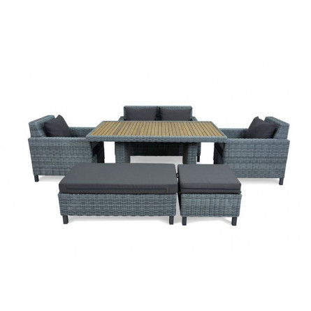 MOKKA BELLA стол прямоугольный с деревянной столешницей