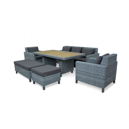 MOKKA BELLA стол прямоугольный с деревянной столешницей