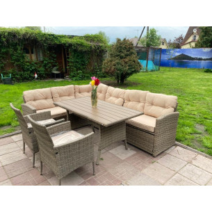 Обеденная группа плетеной мебели Албания + 2 кресла Анкор