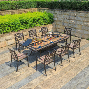 Стол прямоугольный Барбекю-5 230*120*74 арт.6346