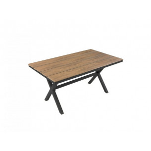 Алюминиевый обеденный стол 150*90 см ПОЛИВУД МЕРИДА "POLYWOOD MERIDA" цвет тик