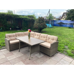 Обеденная группа плетеной мебели Албания "Albania" с подушками
