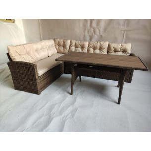 Обеденная группа плетеной мебели Албания "Albania" с подушками