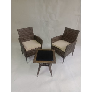 Комплект мебели из ротанга "VIRCINIYA BALCONY SET NEW" столик и 2 кресла