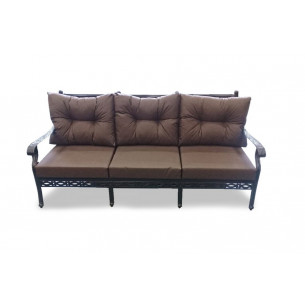 Диван уличный трехместный из литого алюминия Джордан