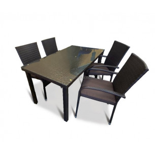 Комплект мебели из искусственного ротанга Сеул + 4 кресла Сантос