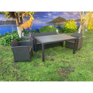 Комплект мебели из пласти под экоротанг для отдыха Калифорния "California Maxi Triple Set"