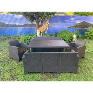 Комплект мебели из пластика под иск.ротанг для отдыха Калифорния "California Family Maxi Set"