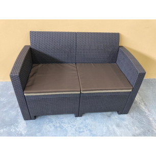 Двухместный диван под искусственный ротанг для отдыха Калифорния "California "