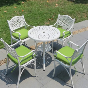 Комплект мебели из литого алюминия стол круглый СОРРЕНТО "SORRENTO" D78 + 4 ЛИОН-3 "LION-3"