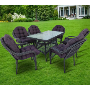 Комплект мебели Мэдисон (Medison) 6 кресел + стол