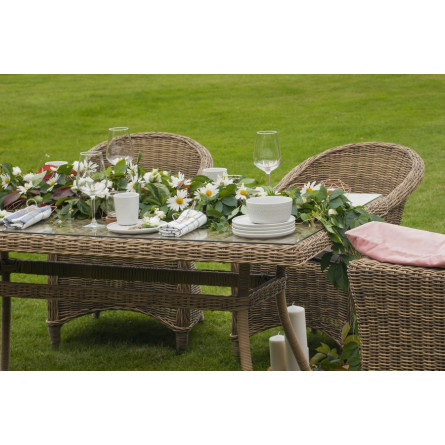 "Эспрессо" обеденная группа плетеная, цвет соломенный