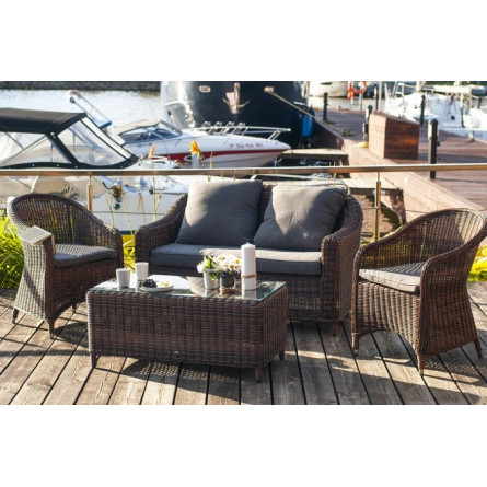 "Кон Панна С" лаунж зона из искусственного ротанга, цвет коричневый