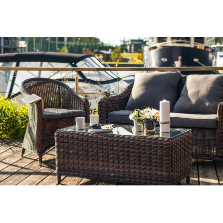 "Кон Панна С" лаунж зона из искусственного ротанга, цвет коричневый