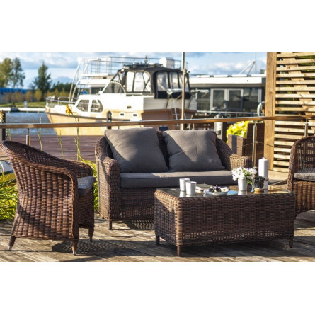 "Кон Панна С" лаунж зона из искусственного ротанга, цвет коричневый