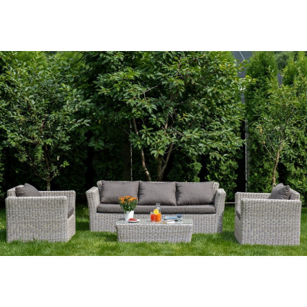 "Капучино Сингл" лаунж-зона из искусственного ротанга, цвет коричневый