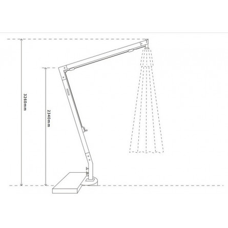 "Корсика" зонт уличный 3х4м на боковой алюминиевой опоре, цвет под дерево