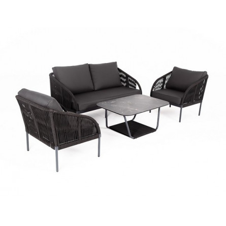 лаунж-зона 4-местная плетеная из роупа (веревки)