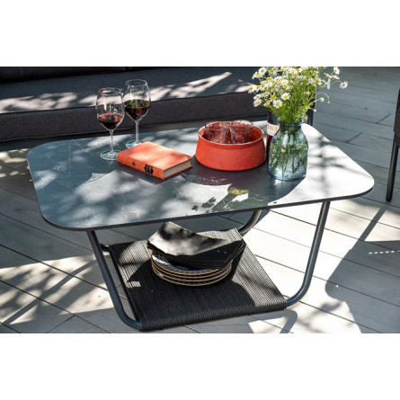 "Канны" лаунж-зона 4-местная плетеная из роупа (веревки), цвет темно-серый