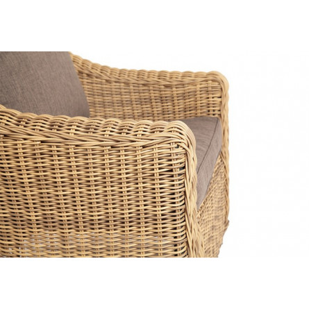 "Кон Панна" кресло из искусственного ротанга, цвет соломенный
