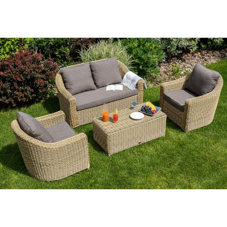 "Кон Панна" столик журнальный из искусственного ротанга, цвет соломенный