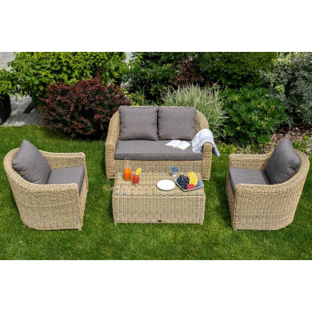 "Кон Панна" столик журнальный из искусственного ротанга, цвет соломенный