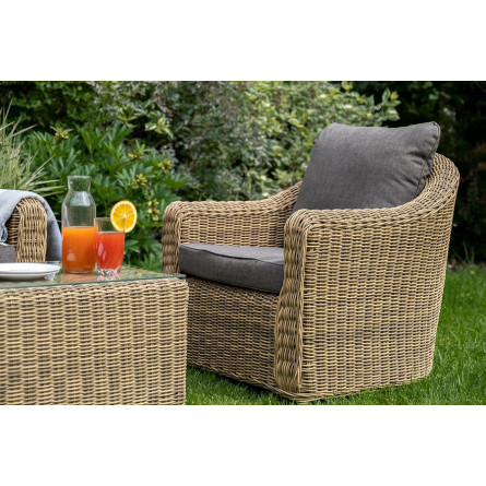 "Кон Панна" столик журнальный из искусственного ротанга, цвет соломенный