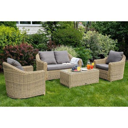 "Кон Панна" столик журнальный из искусственного ротанга, цвет соломенный