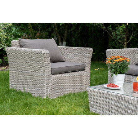 "Капучино" кресло из искусственного ротанга, цвет бежевый