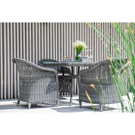 "Айриш" стол плетеный из искусственного ротанга, цвет графит