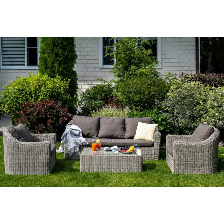 "Фабриция" кресло из искусственного ротанга, цвет серый