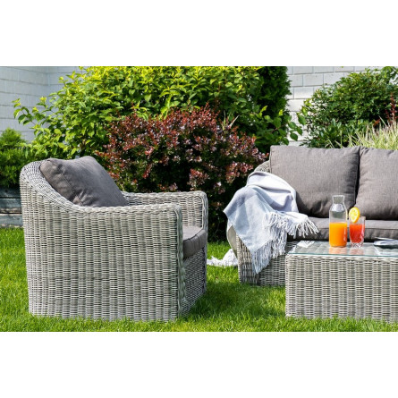 "Фабриция" кресло из искусственного ротанга, цвет серый