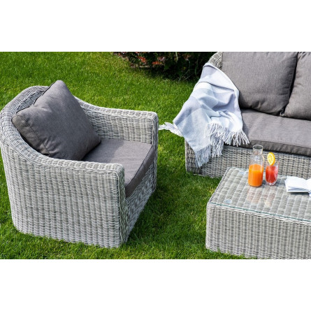 "Фабриция" кресло из искусственного ротанга, цвет серый