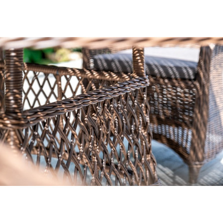 "Эспрессо-150 R" обеденная группа плетеная, цвет коричневый