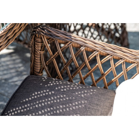 "Эспрессо-150 L" обеденная группа плетеная, цвет коричневый