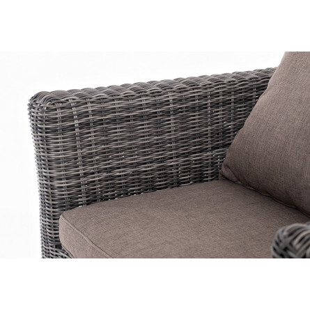 "Капучино Сингл" лаунж-зона из искусственного ротанга, цвет графит