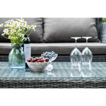 "Капучино Сингл" лаунж-зона из искусственного ротанга, цвет графит