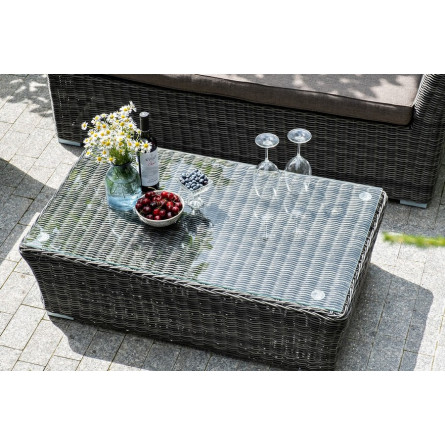 "Капучино Сингл" лаунж-зона из искусственного ротанга, цвет графит