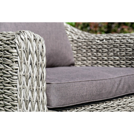 "Кон Панна" кресло из искусственного ротанга (гиацинт), цвет серый