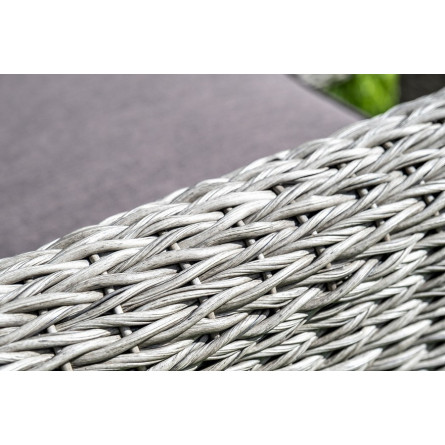 "Кон Панна" диван из искусственного ротанга (гиацинт) двухместный, цвет серый