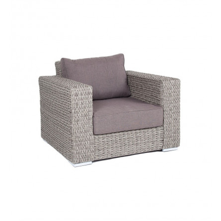 "Боно" кресло из искусственного ротанга (гиацинт), цвет серый