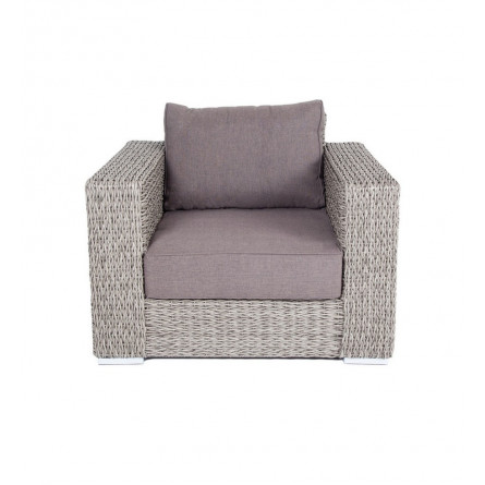 "Боно" кресло из искусственного ротанга (гиацинт), цвет серый