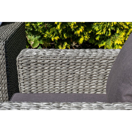 "Боно" кресло из искусственного ротанга (гиацинт), цвет серый