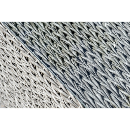 "Боно" журнальный столик из искусственного ротанга (гиацинт), цвет серый