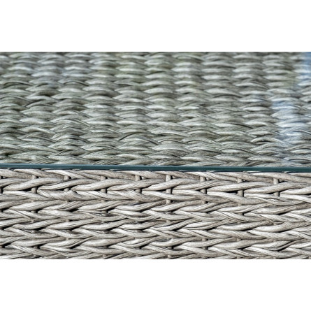 "Боно" журнальный столик из искусственного ротанга (гиацинт), цвет серый